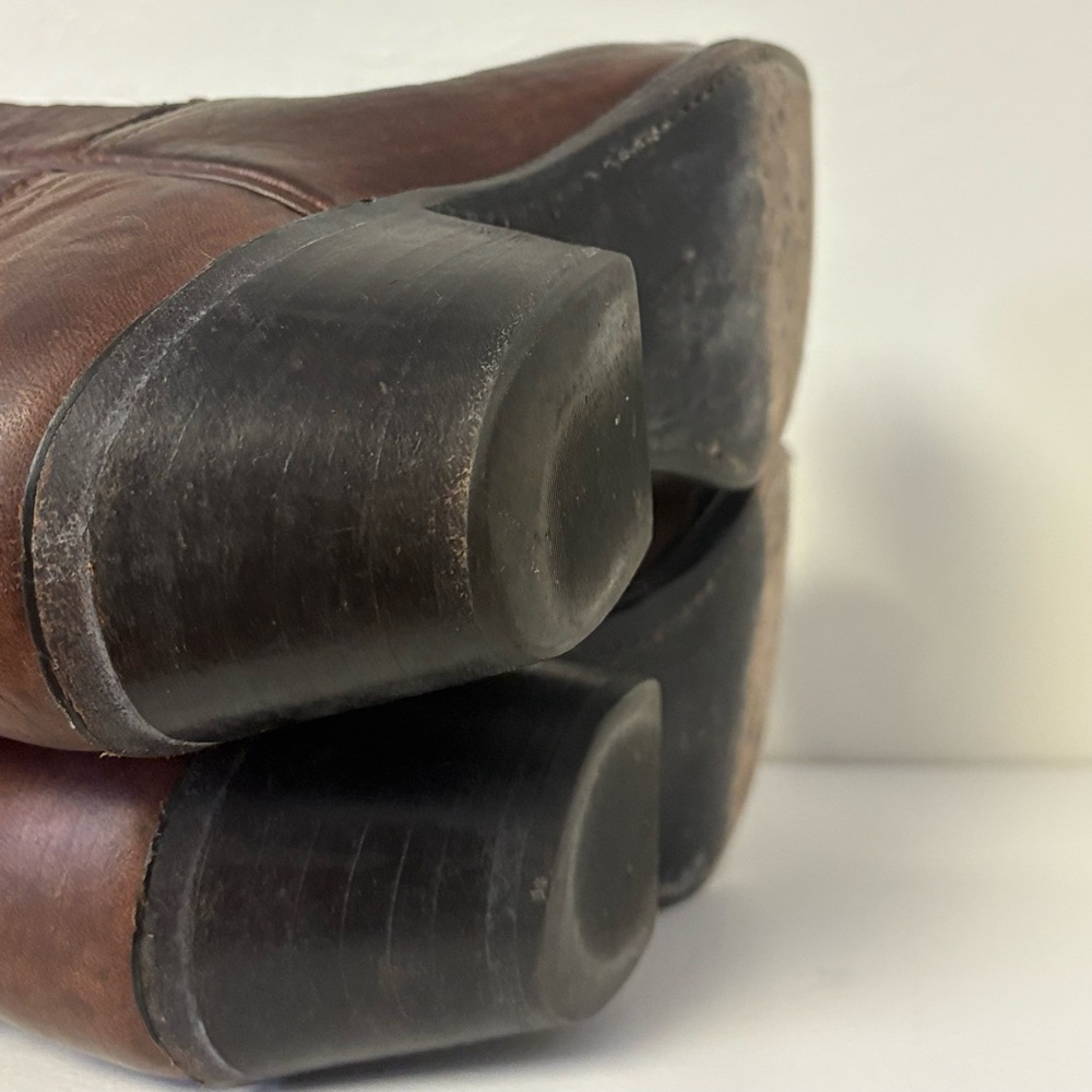Vintage PANHANDLE SLIM Knee High Boots Soft Chocolate Brown Leather Sz6B Womens - Picture 9 of 11